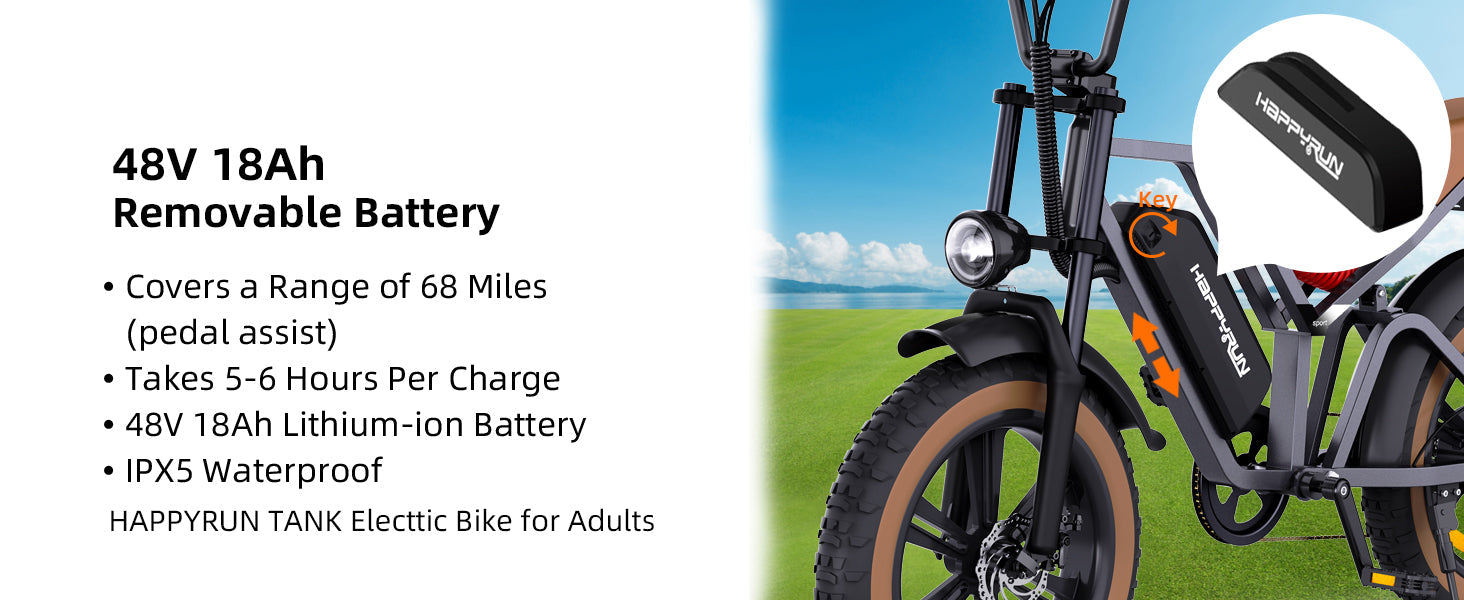 Happy Run Tank Fat Tire E-Bike