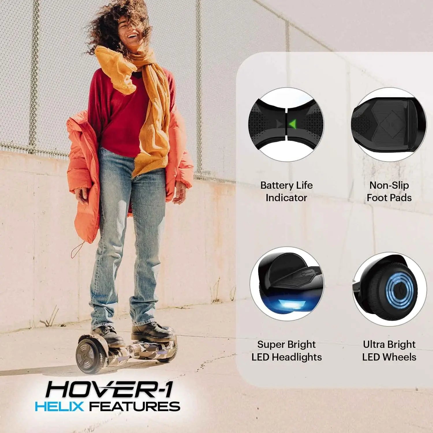 Hover-1 Helix Hoverboard – Gray