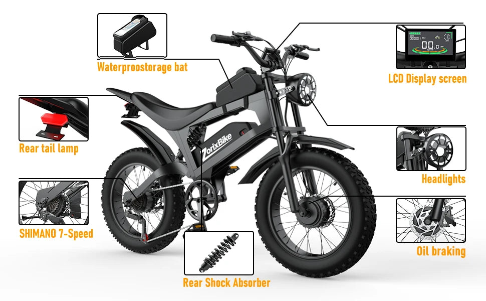 ZorixBike R8 Pro Off-Road E-Bike