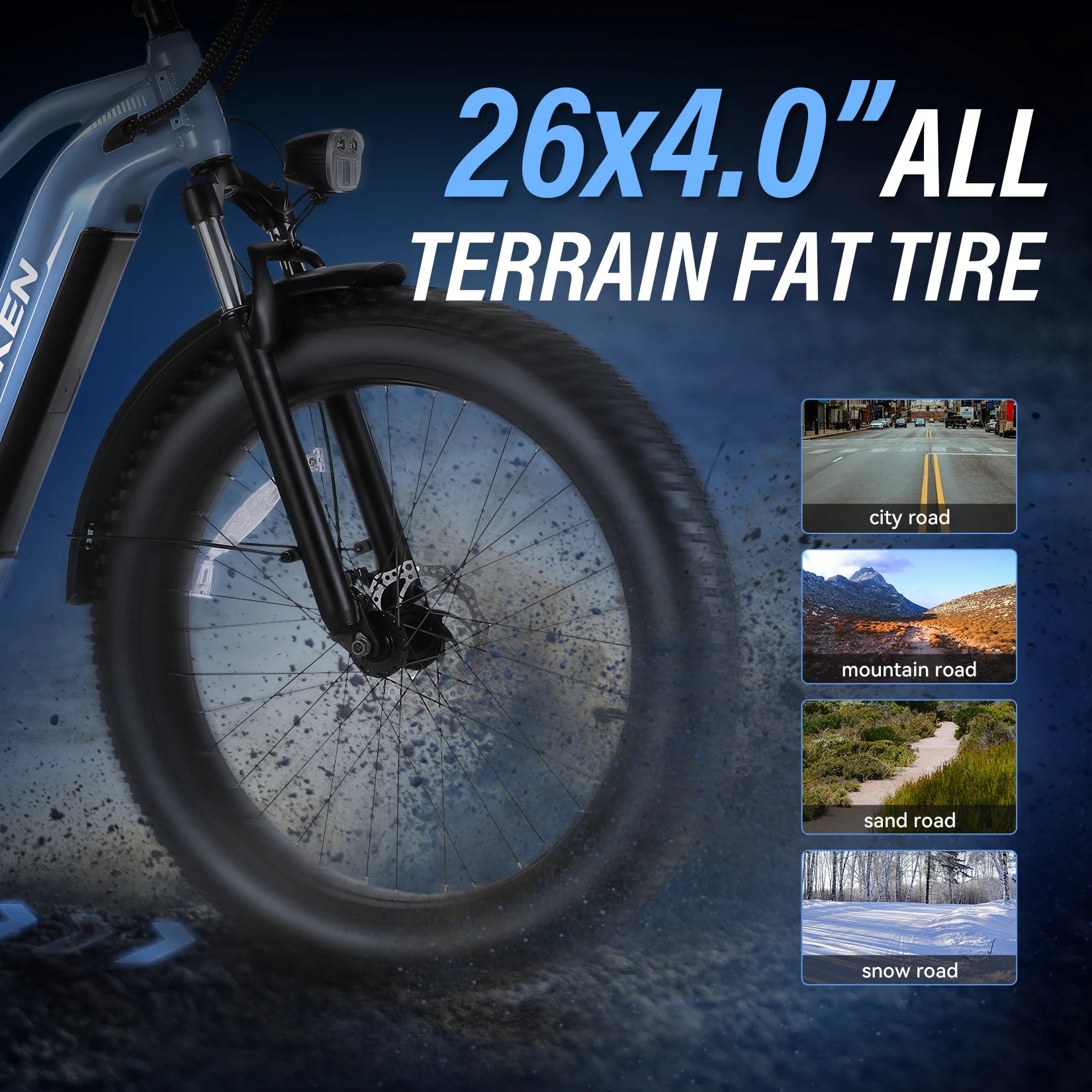 Electric Bike 26"x4.0 Fat Tire